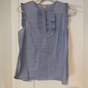 Jcrew sleeveless ruffle blouse